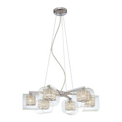George Kovacs Jewel Box Chrome 6-Light Chandelier - Chandeliers