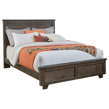 River Oaks Queen Panel Bed, Saddle Brown