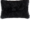 18" X 18"Modern Black New Zealand Sheepskin Pillow