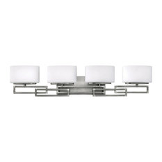 Hinkley Lanza 4 Light Antique Nickel Vanity, 34"x6.8"
