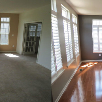 Plantation Shutters - Before and After by McFeely Window Fashions and Harmony In