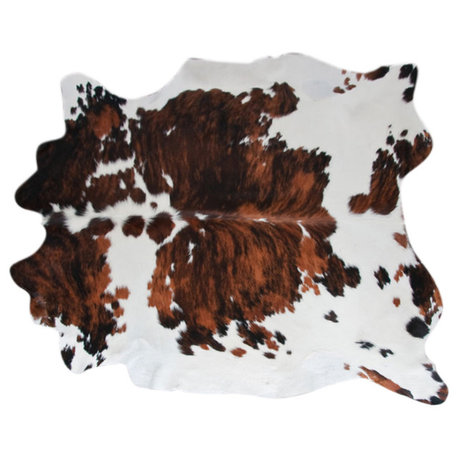 Pergamino Tricolor Cowhide Rug, Xl