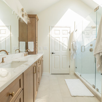 Leawood, Kansas Primary Bathroom Remodel with Custom Shower and Expanded Closet