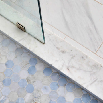 Shower Floor, Curb, and Bathroom Tile Transition
