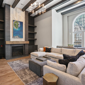 Modern Industrial Breath Taking Basement - Ashburn