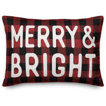Plaid Merry & Bright 14"x20" Throw Pillow