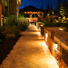 lighting in patio wall