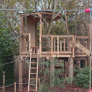 Pavilion type Treehouse, Zip Line & Slide