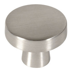 Cosmas - Cosmas Contemporary Cabinet Hardware, Satin Nickel, Round Knob - Cabinet And Drawer Knobs