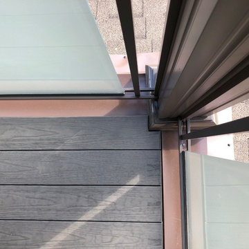 Aluminum and Etched Glass Balcony Railings - 134