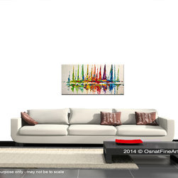 abstract sailboats paintings - Paintings