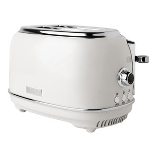 Russell Hobbs Glass Accented Long Toaster, Black & Stainless Steel, 2-Slice  Slot