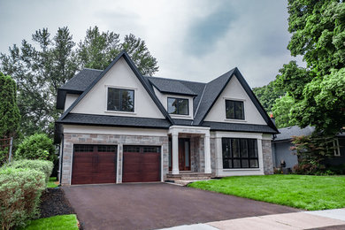 Contemporary exterior home idea in Toronto