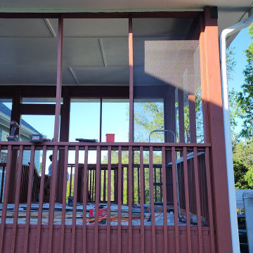 Screened and covered deck addition