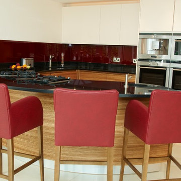 Contemporary kitchen and orangery