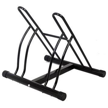 Costway Two Bicycle Stand Racor Garage Floor Storage Organizer Cycling Rack