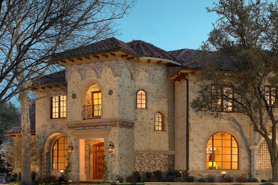 Tuscan exterior home photo in Dallas