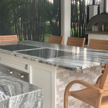 teppanyaki outdoor kitchen island