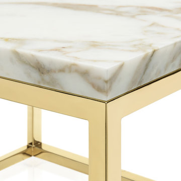 BERNIX | Marble coffee table Athena - Calacatta Gold