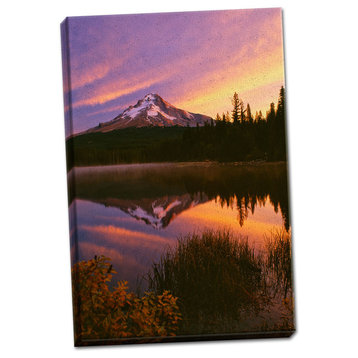 Oregon's Mountain Hood Canvas Wall Art; One 24x36in Hand-Stretched Canvas