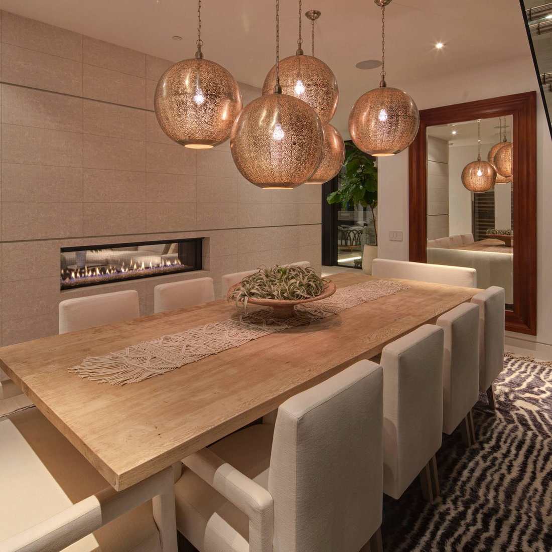 Warm Modern Dining Room