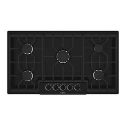 Bosch 500 Series 36" Gas Cooktop, Black | NGM5664UC - Cooktops