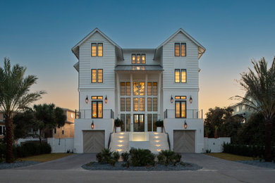 Inspiration for a coastal exterior home remodel in Miami