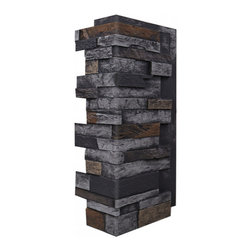 148-EVEREST STACKED DEEP SLATE CORNER 24"H X 6"W X 1"D - Wall Panels
