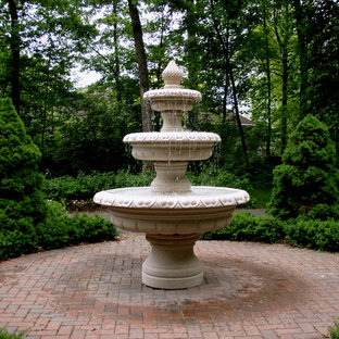 75 Beautiful Mediterranean Water Fountain Landscape Pictures & Ideas ...