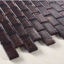 Exotic Glass 1 x 2 Galaxy Series Vermont Brown J3 - Tile