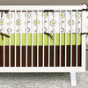 Green and Brown Bloom 4-piece Crib Set