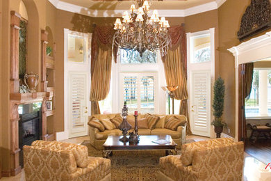 This is an example of a traditional living room in Houston.