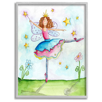 Stupell Industries Twinkle Toes Ballerina Fairy, 11 x 14