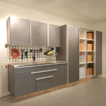 Garage Storage w/ space saving sliding doors!