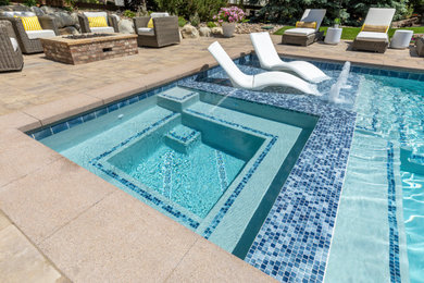 Inspiration for a modern swimming pool in Denver.