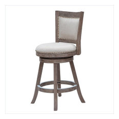 Boraam Industries, Inc. - Melrose 24" Counter Stool, Driftwood Gray Wire-brush - Bar Stools and Counter Stools