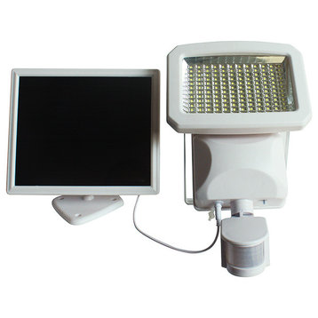 Outdoor 144-LED Solar Powered Motion Activated Security Light, White