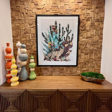 Rio 3D Wallboard — Reclaimed Teak Feature Wall in a Boerne, Texas Dining Room