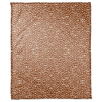 Terracotta Spots 50x60 Coral Fleece Blanket
