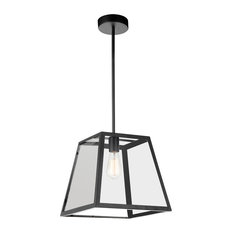 12" 1-Light Mini Pendant With Black Finish