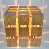 Wood Rubik's Cube Table Lamp For Bedroom