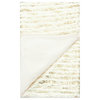 Mina Victory Fur Foil Stripes Faux Fur Ivory Gold Throw Blanket, Ivory/Gold, 50"