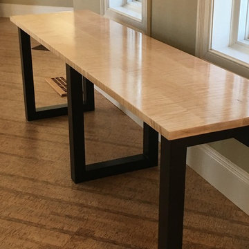 Tiger maple bench