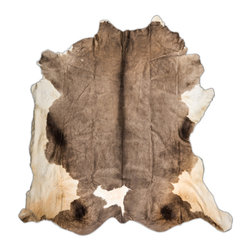 Luxury Cowhide Natural  Rug / European Import / 6'9" x 7'7" - Area Rugs