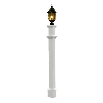 Portsmouth Lamp Post, Lamp not included, White