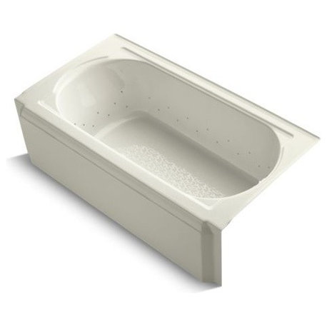 Kohler Memoirs 60"x34" Alcove Bubblemassage Air Bath,Right-Hand Drain, Biscuit