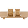 9-Piece Outdoor Teak Set: 122" X-Large Rectangle Table, 8 Maldives Arm Chairs