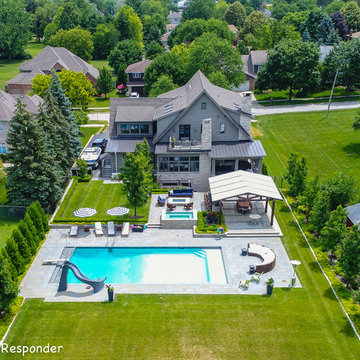 Palatine Pool, Spa, Fire Pit, Pergola and Landscape