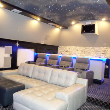 Palliser Leather Media Sectional with Palliser Theater Seating