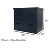 Oslo 2 Drawer Lateral File Cabinet, Navy Blue